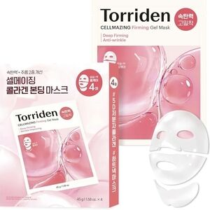 Torriden Official CELLMAZING Collagen Firming Gel Facial & Neck Sheet Masks - 4
